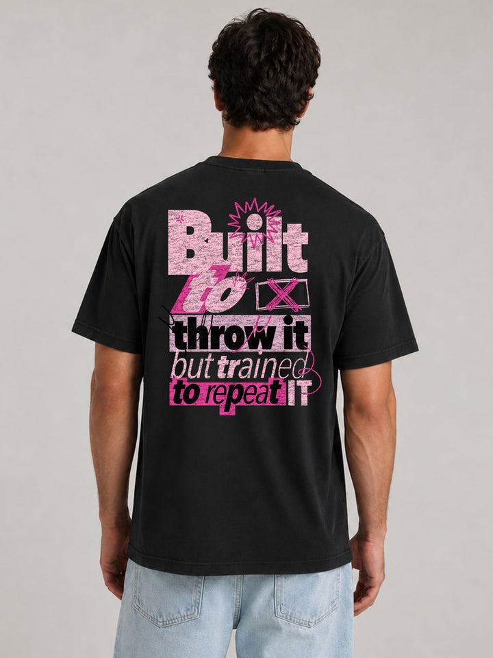Built to Throw It Graffiti Tee - Pink & Magenta