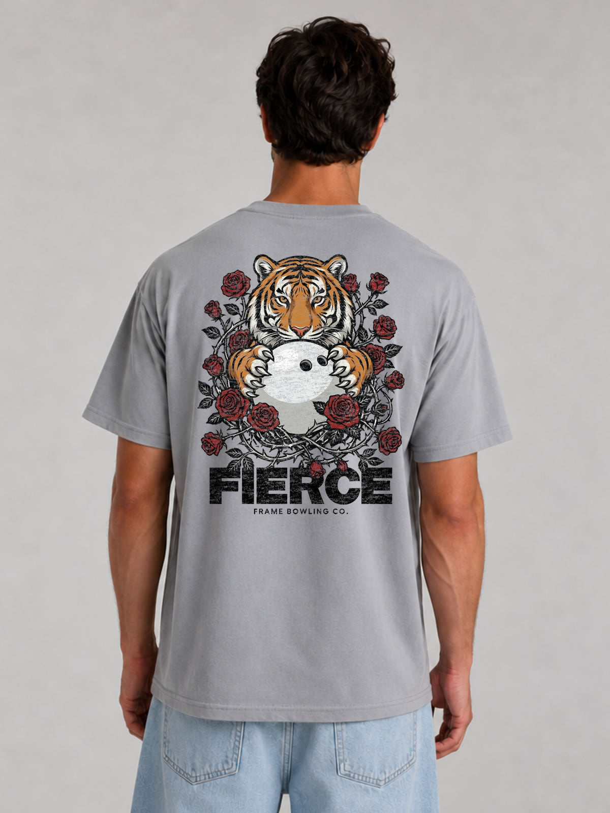 Fierce Tiger Bowling Graphic Tee
