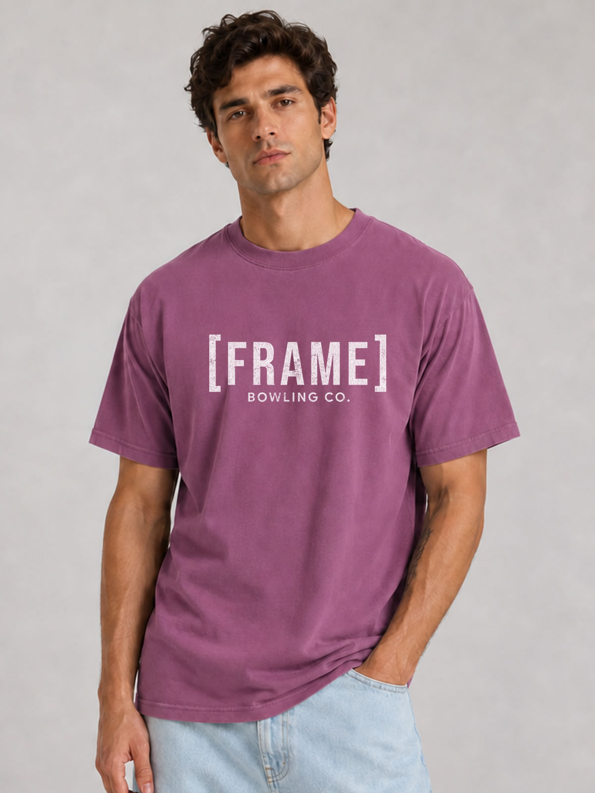 [FRAME] Front Logo Tee - White Ink