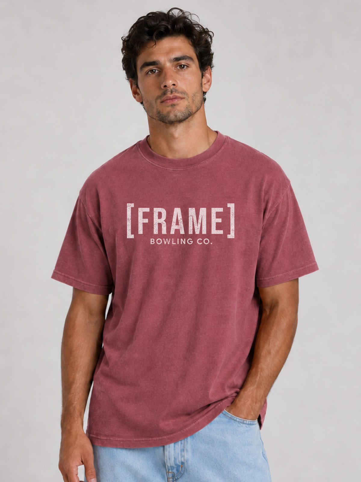 [FRAME] Front Logo Tee - White Ink
