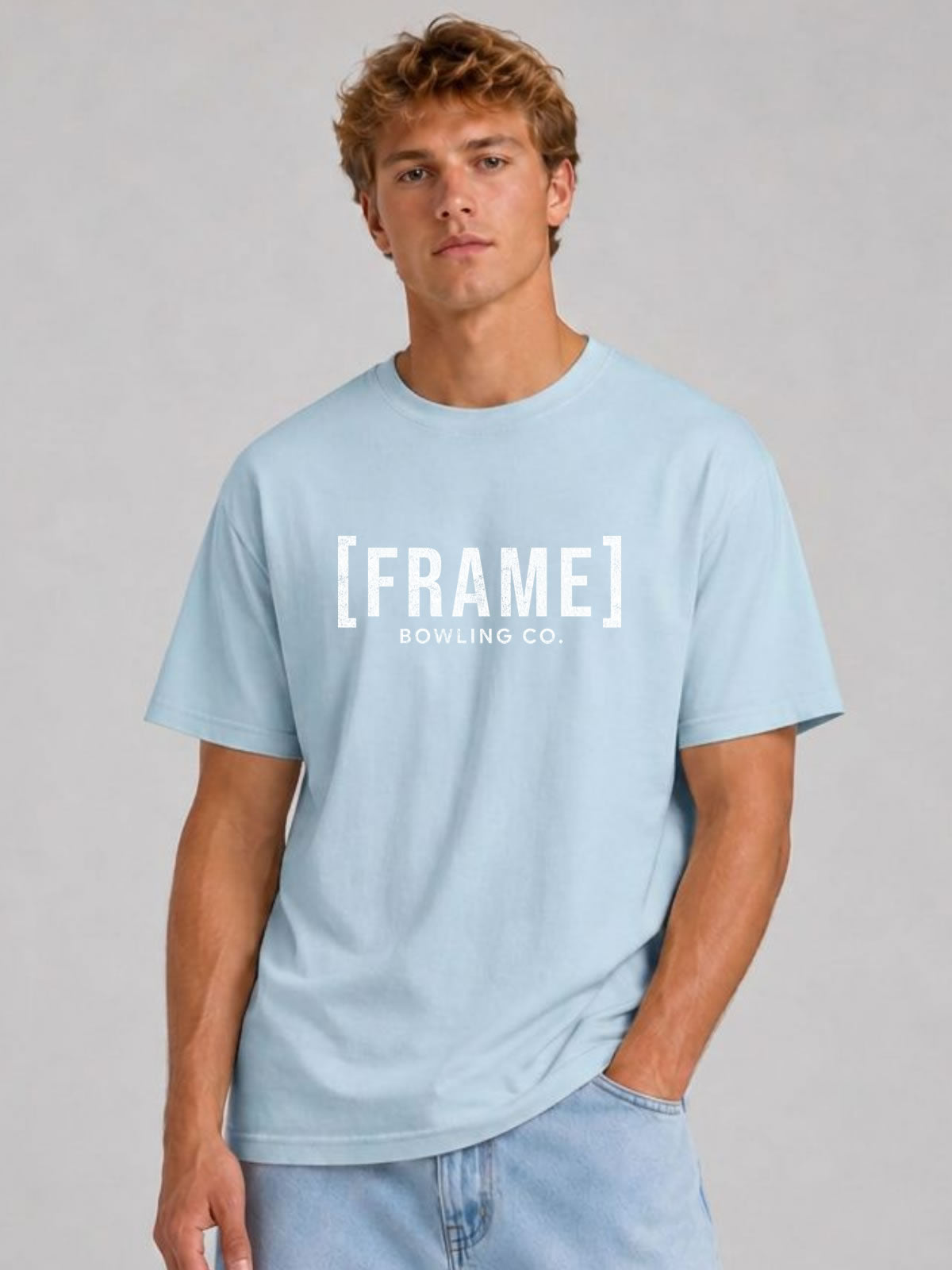 [FRAME] Front Logo Tee - White Ink