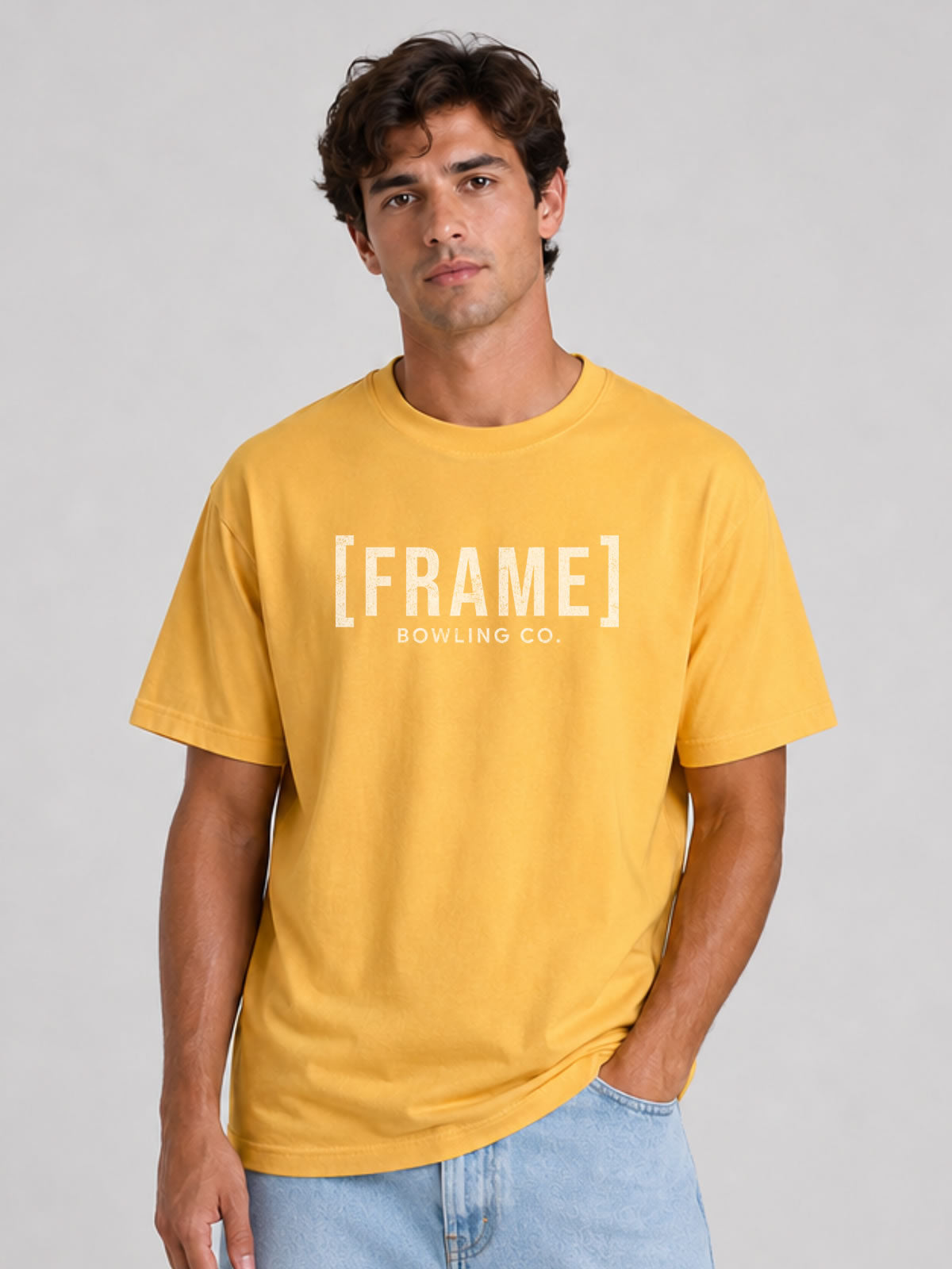 [FRAME] Front Logo Tee - White Ink