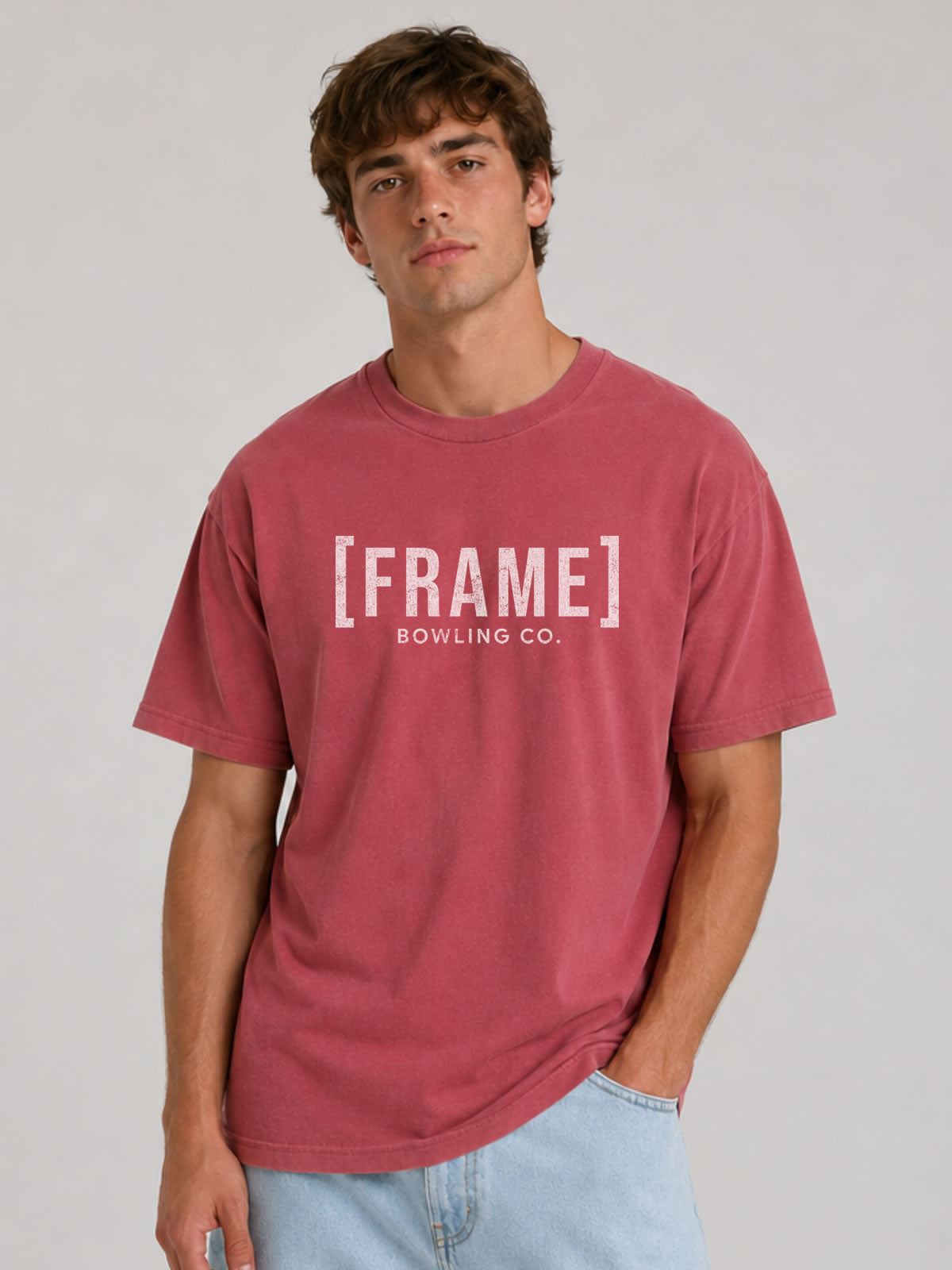 [FRAME] Front Logo Tee - White Ink