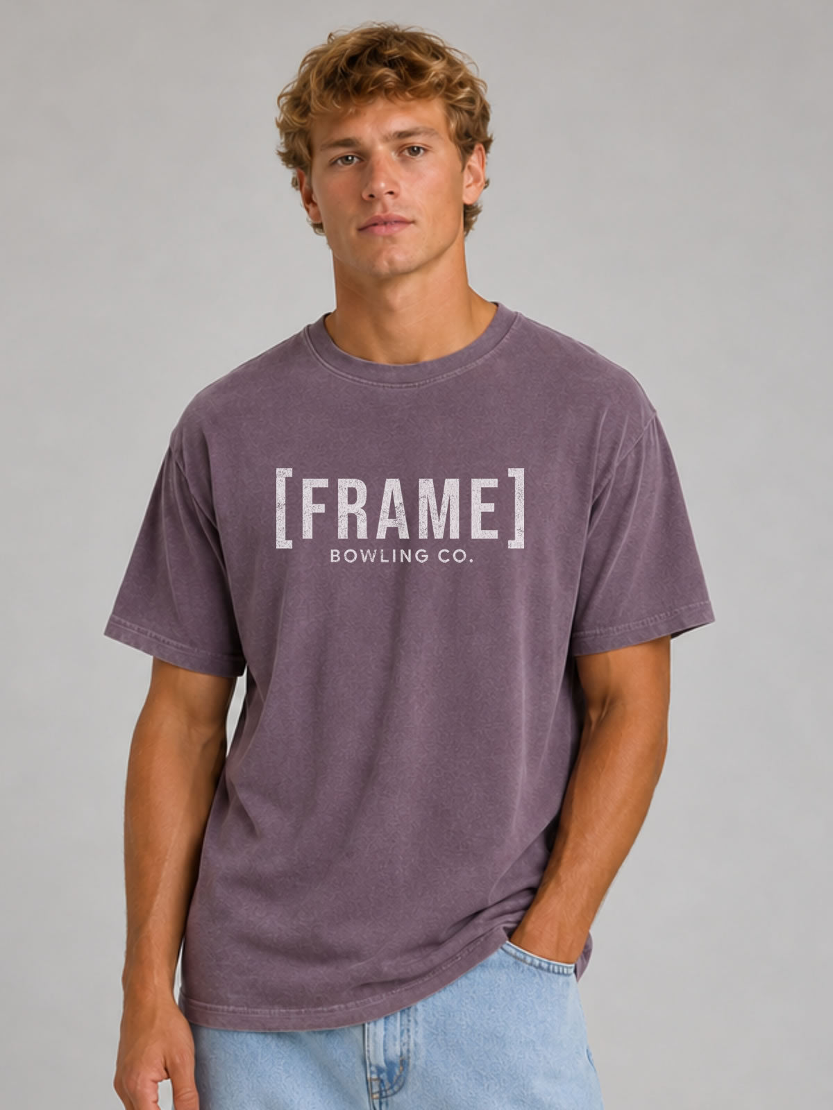 [FRAME] Front Logo Tee - White Ink