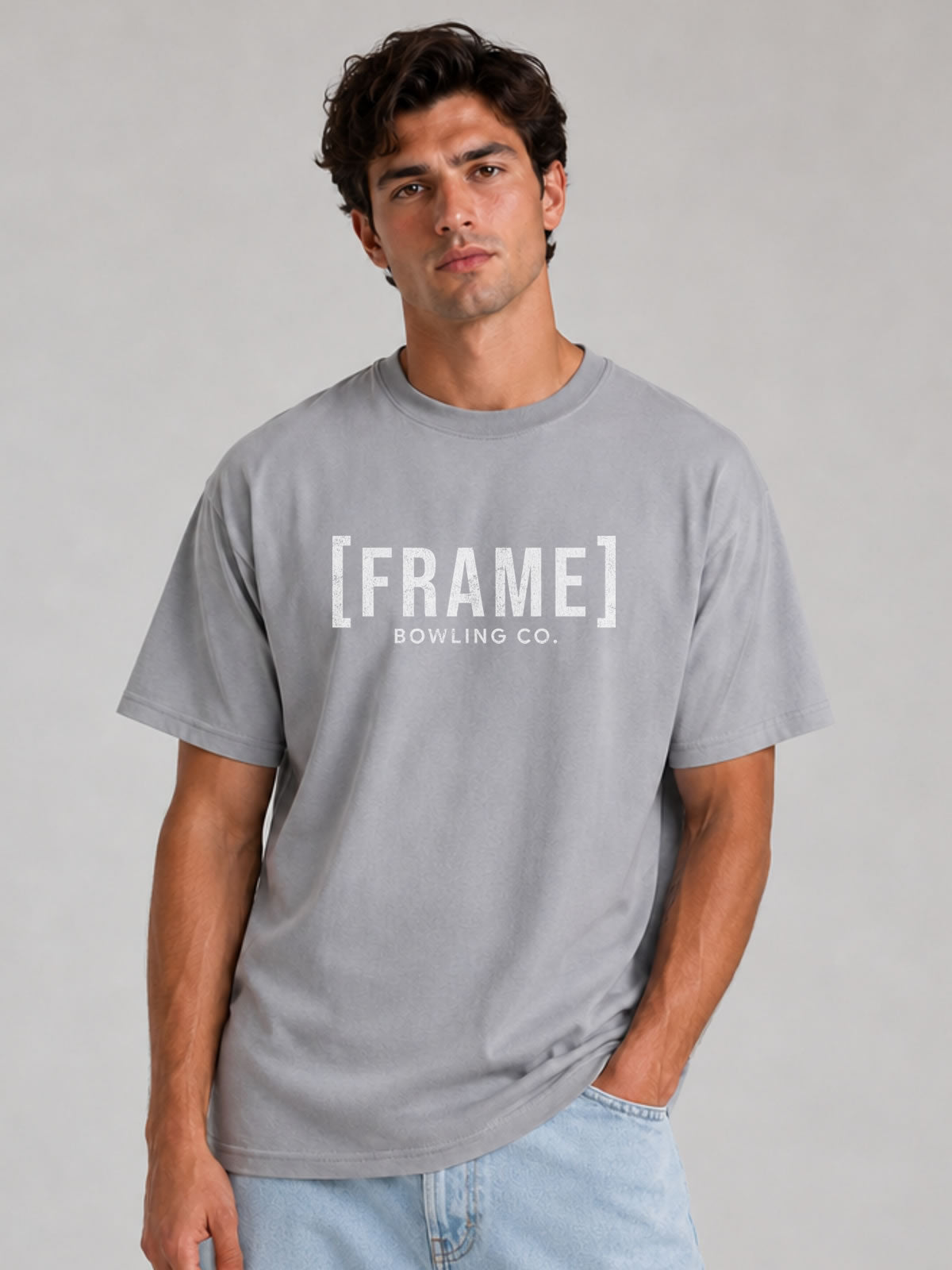 [FRAME] Front Logo Tee - White Ink