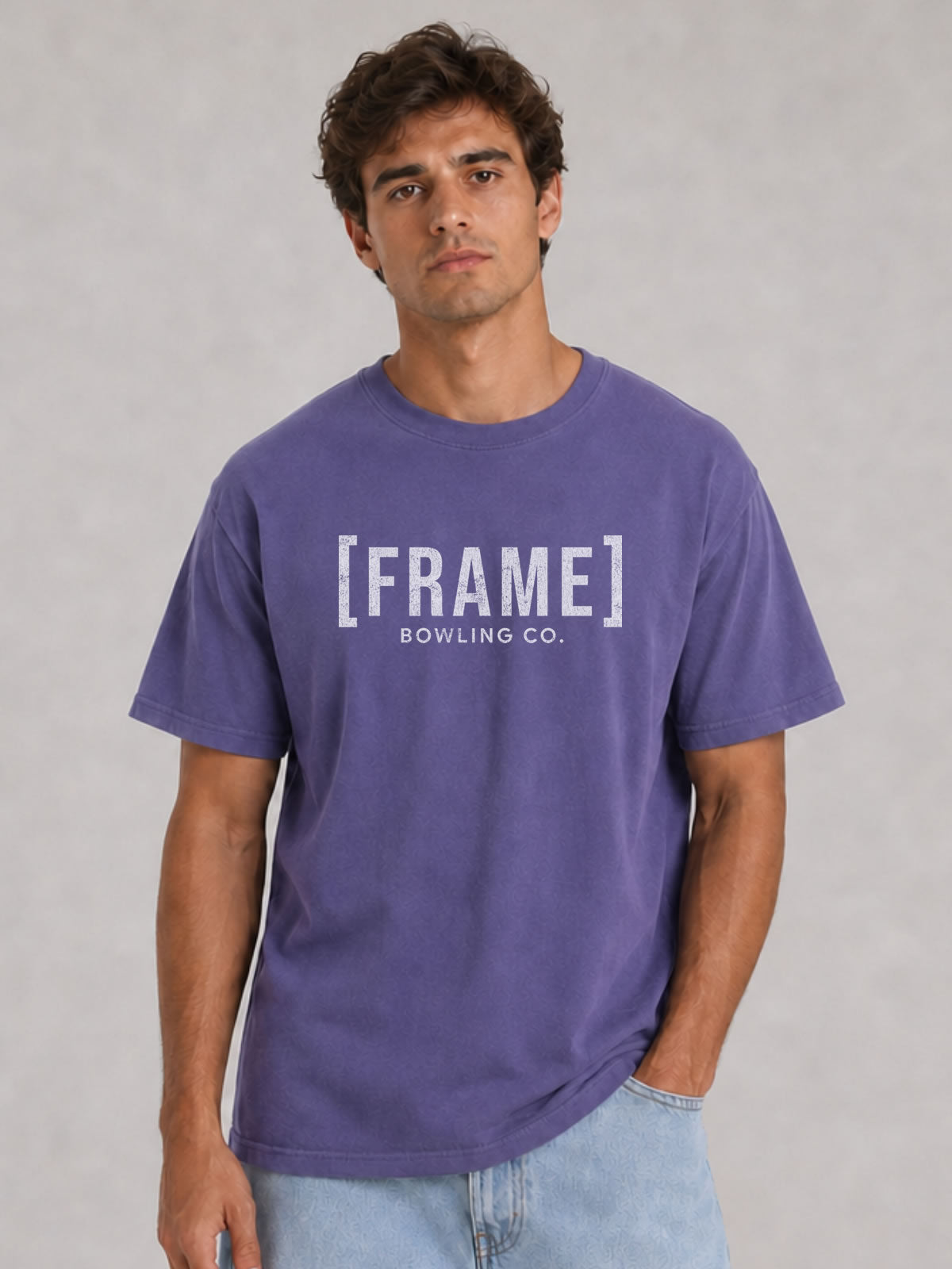 [FRAME] Front Logo Tee - White Ink