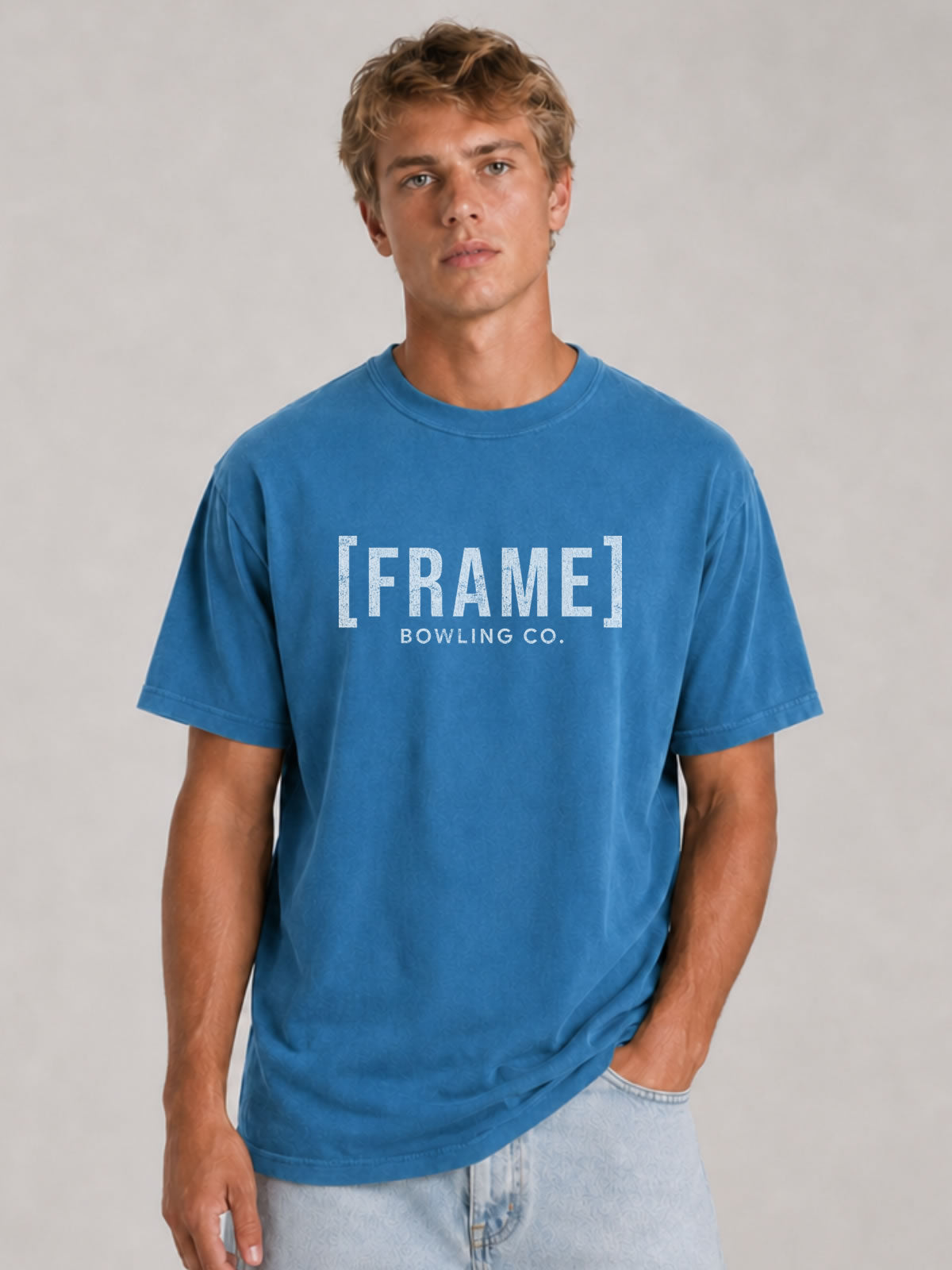 [FRAME] Front Logo Tee - White Ink