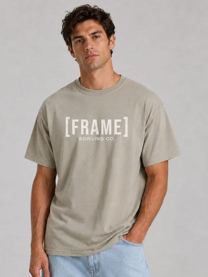 [FRAME] Front Logo Tee - White Ink
