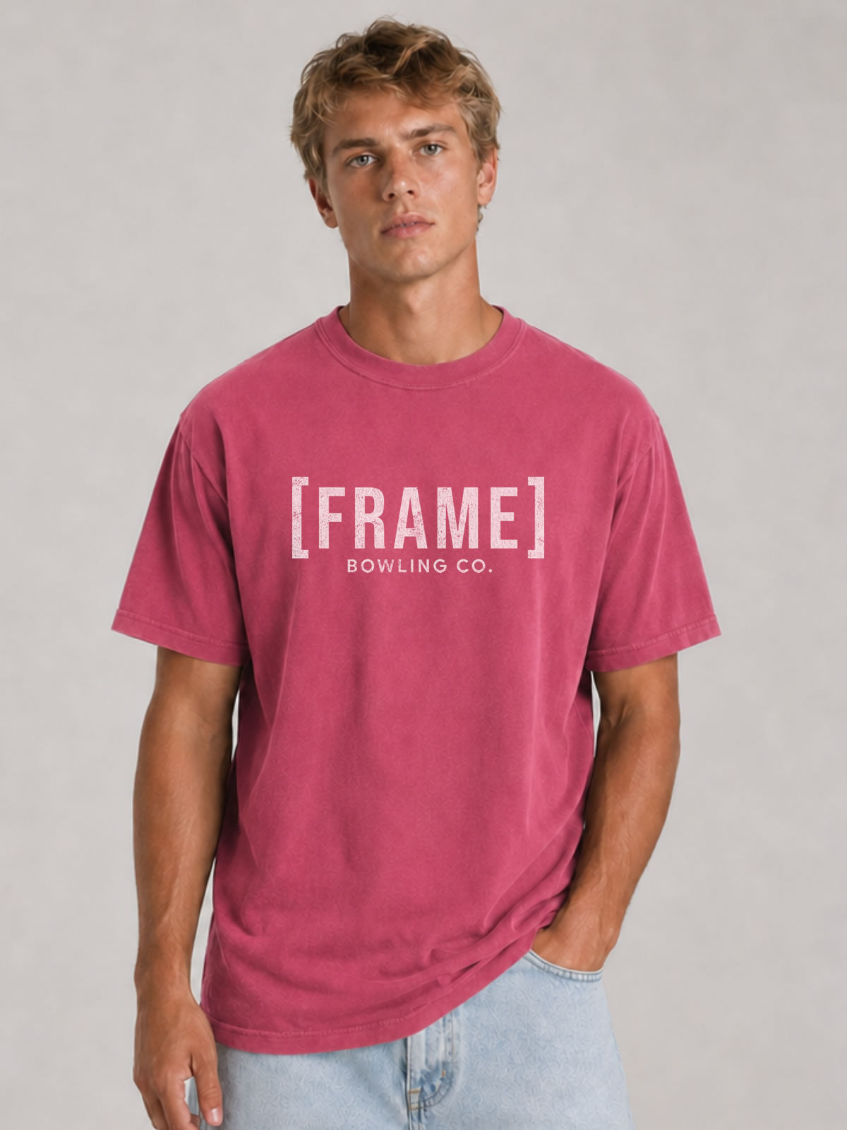 [FRAME] Front Logo Tee - White Ink