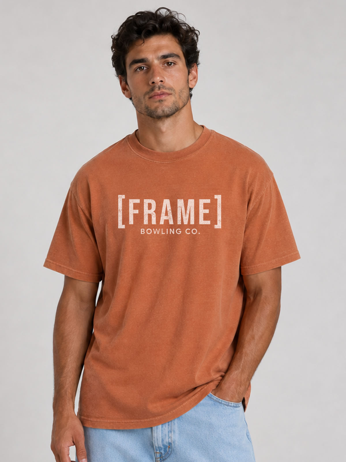 [FRAME] Front Logo Tee - White Ink