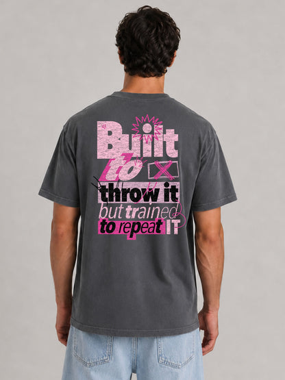 Built to Throw It Graffiti Tee - Pink & Magenta