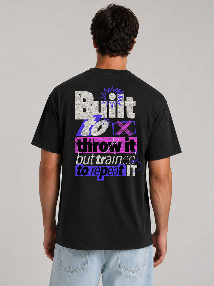 Built to Throw It Graffiti Tee - Hot Pink & Purple