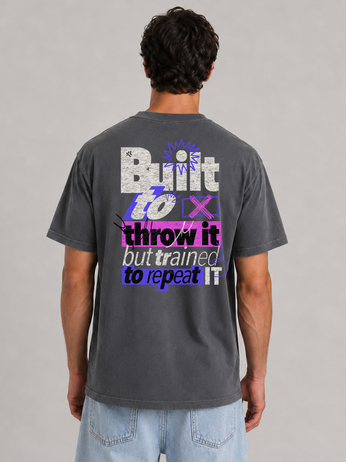 Built to Throw It Graffiti Tee - Hot Pink & Purple