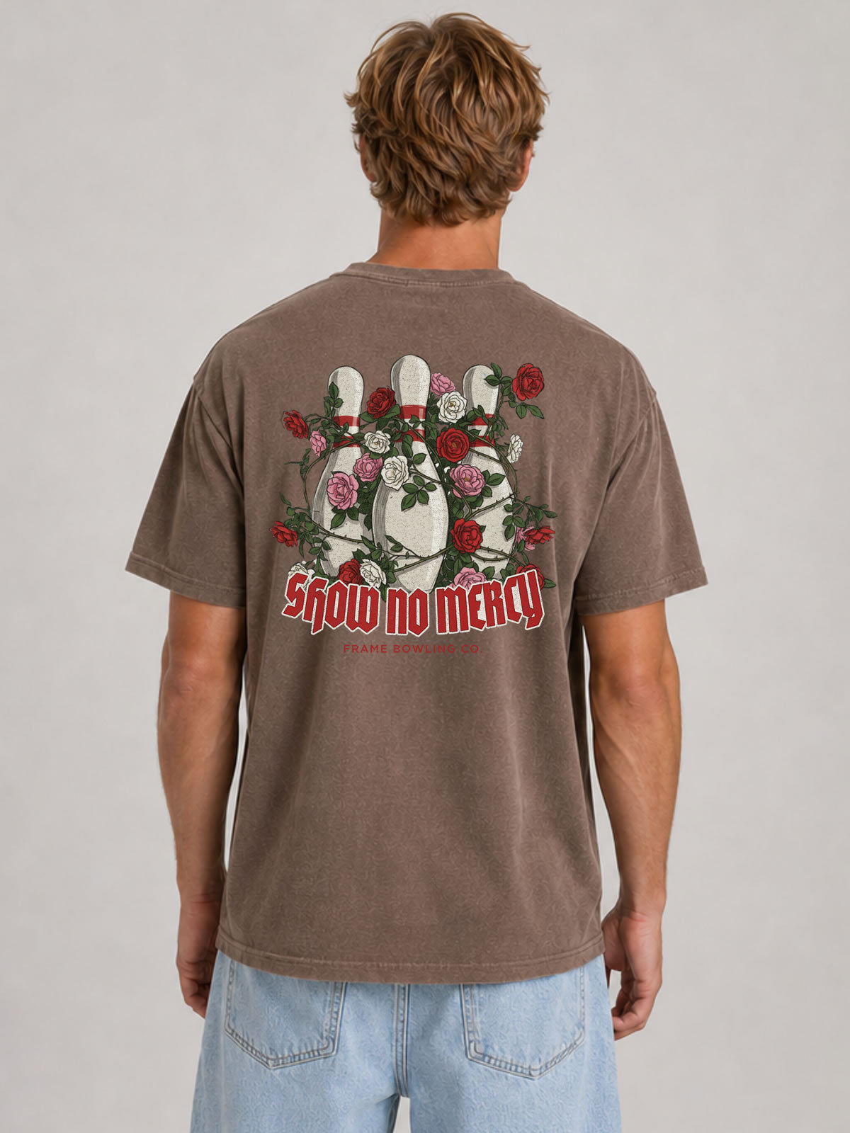 Show No Mercy Graphic Bowling Pin Tee