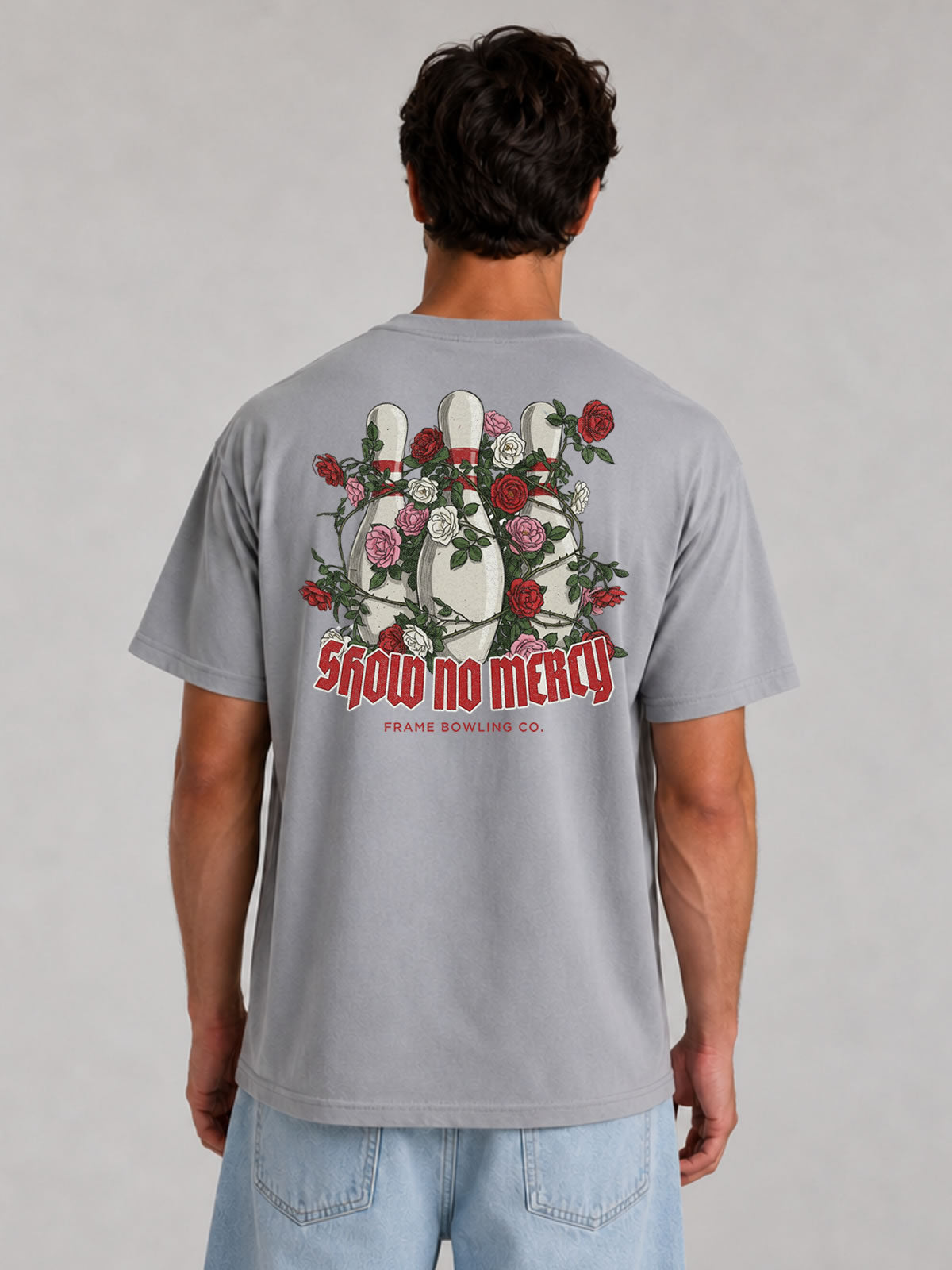 Show No Mercy Graphic Bowling Pin Tee