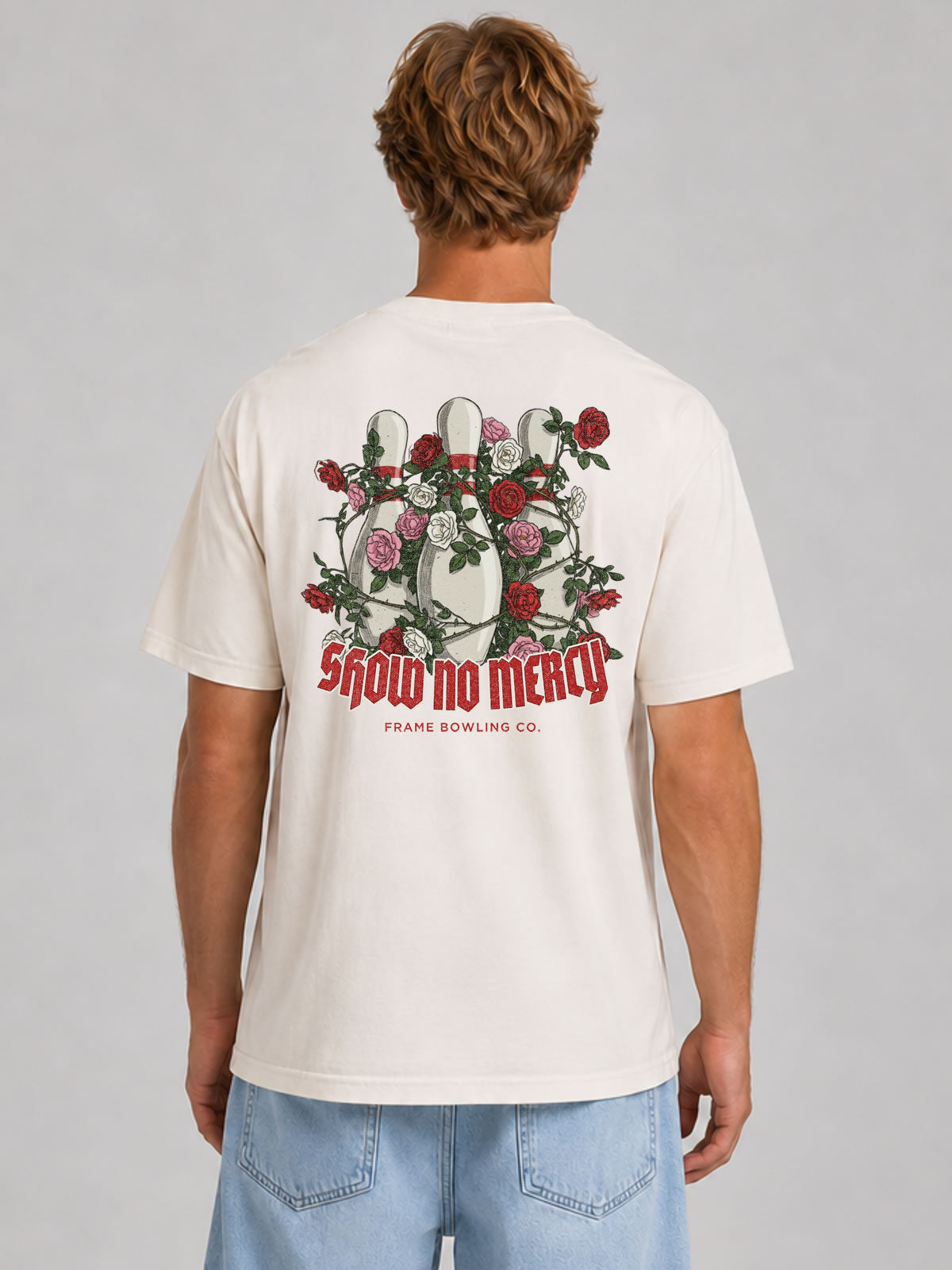 Show No Mercy Graphic Bowling Pin Tee