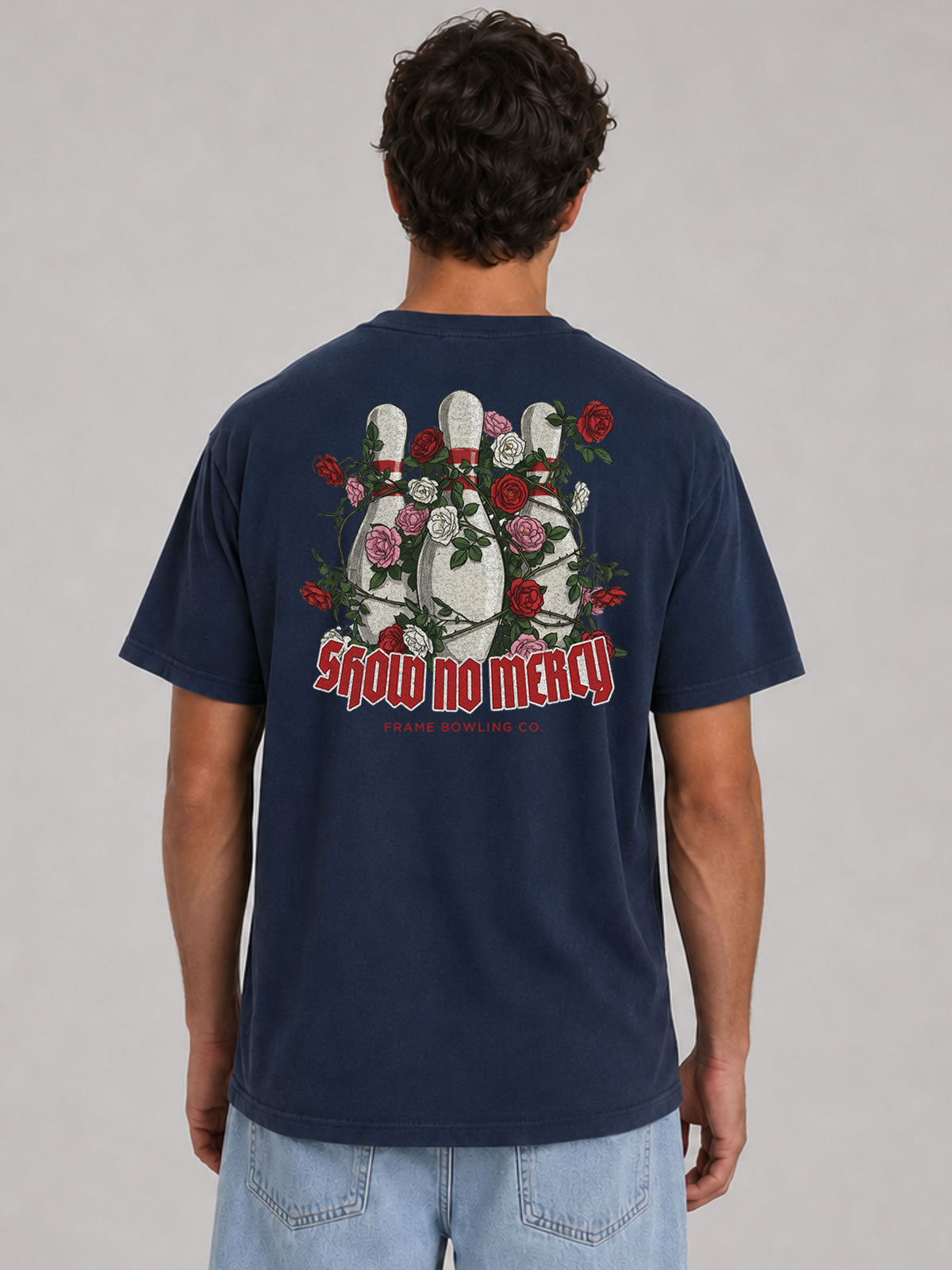 Show No Mercy Graphic Bowling Pin Tee