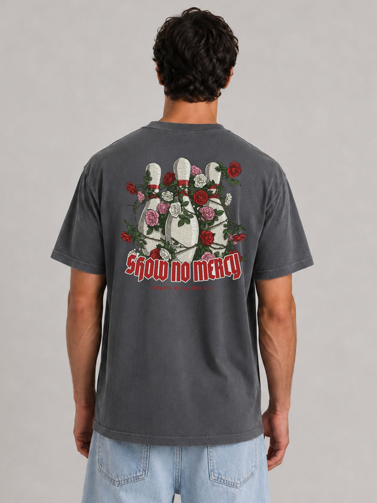 Show No Mercy Graphic Bowling Pin Tee