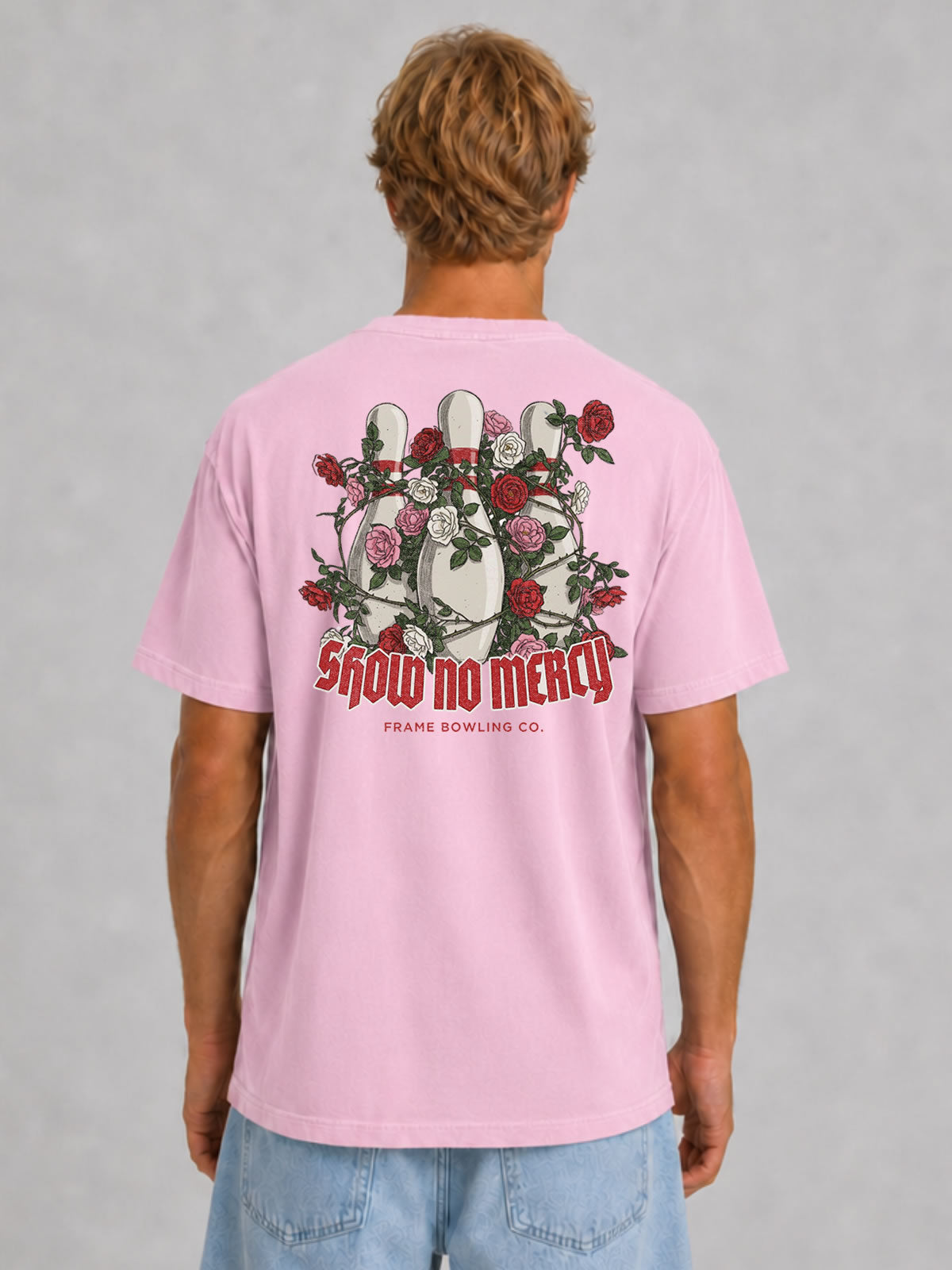 Show No Mercy Graphic Bowling Pin Tee