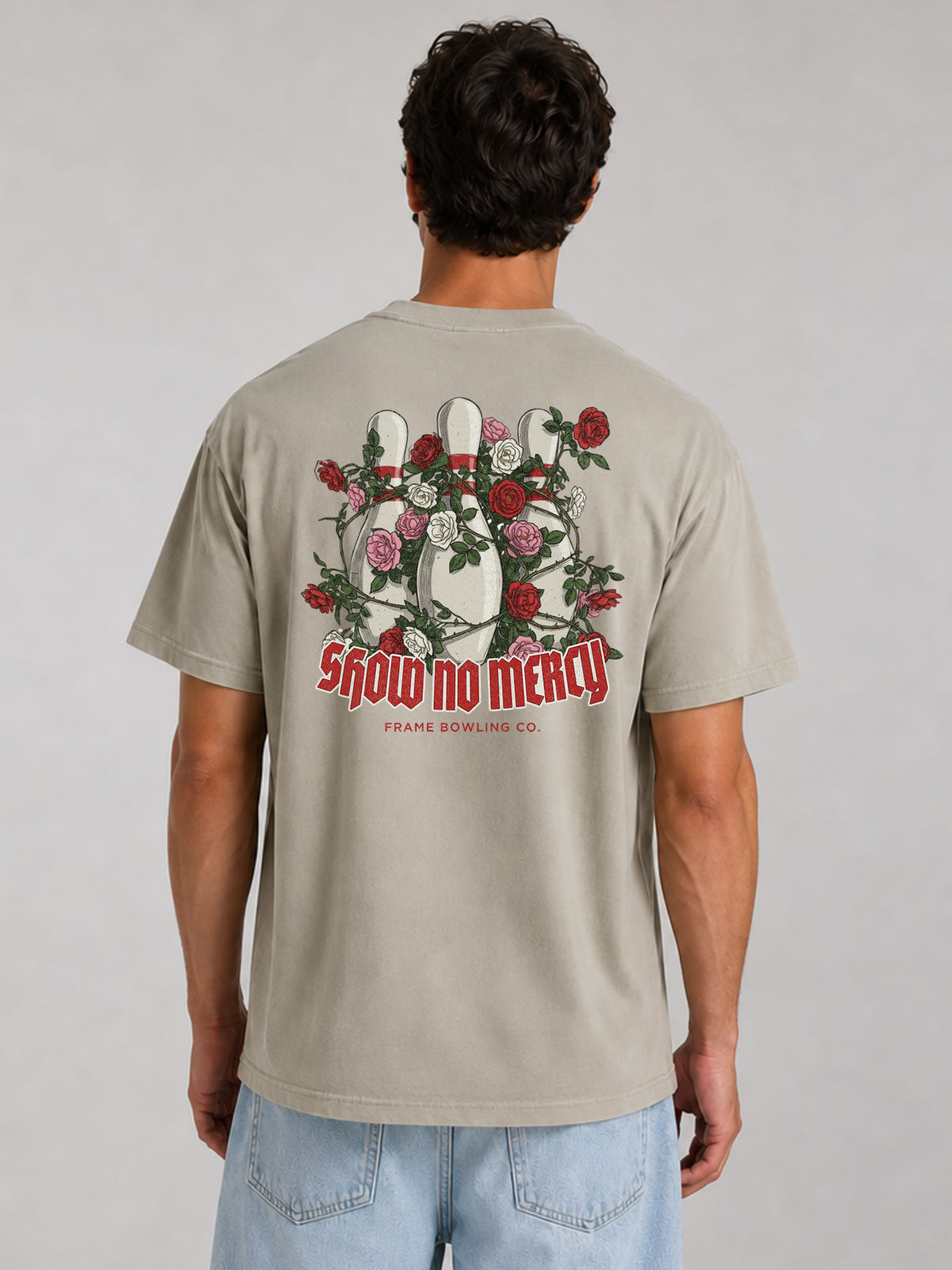 Show No Mercy Graphic Bowling Pin Tee