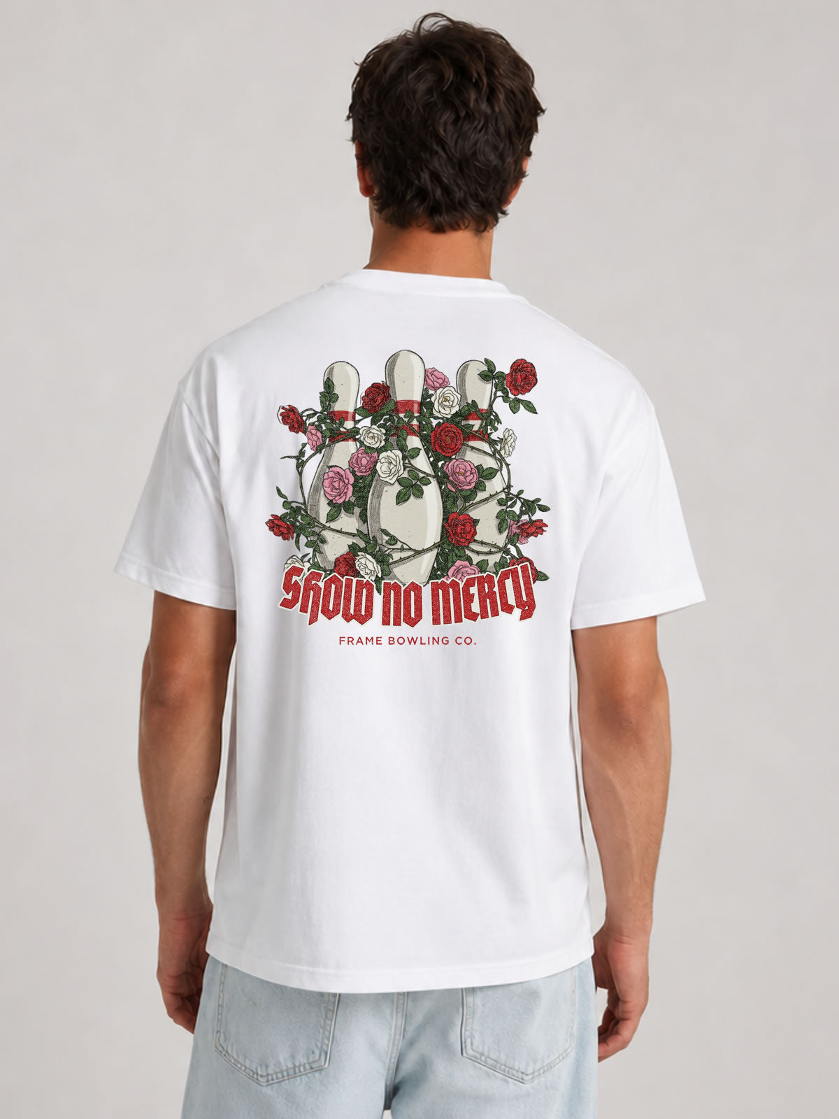 Show No Mercy Graphic Bowling Pin Tee